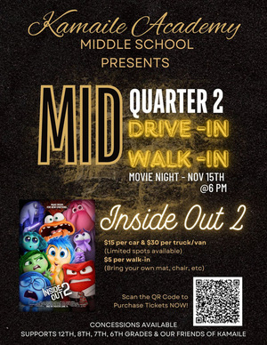 Middle School Fundraiser Drive-In Movie